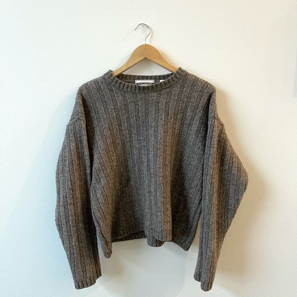 taupe wool blend sweater - Picture 4 of 4